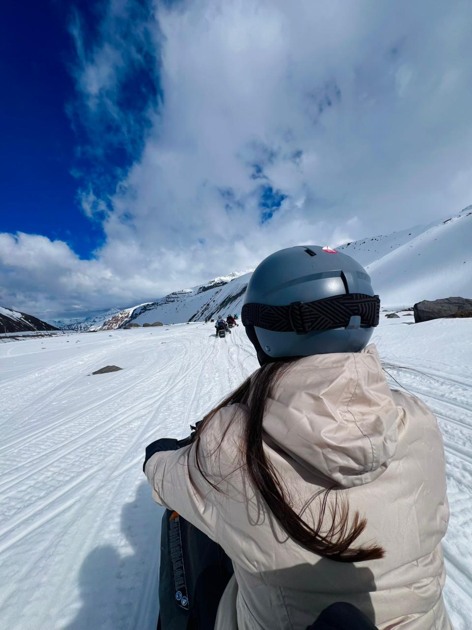 Snowmobile in Cajon del Maipo 2